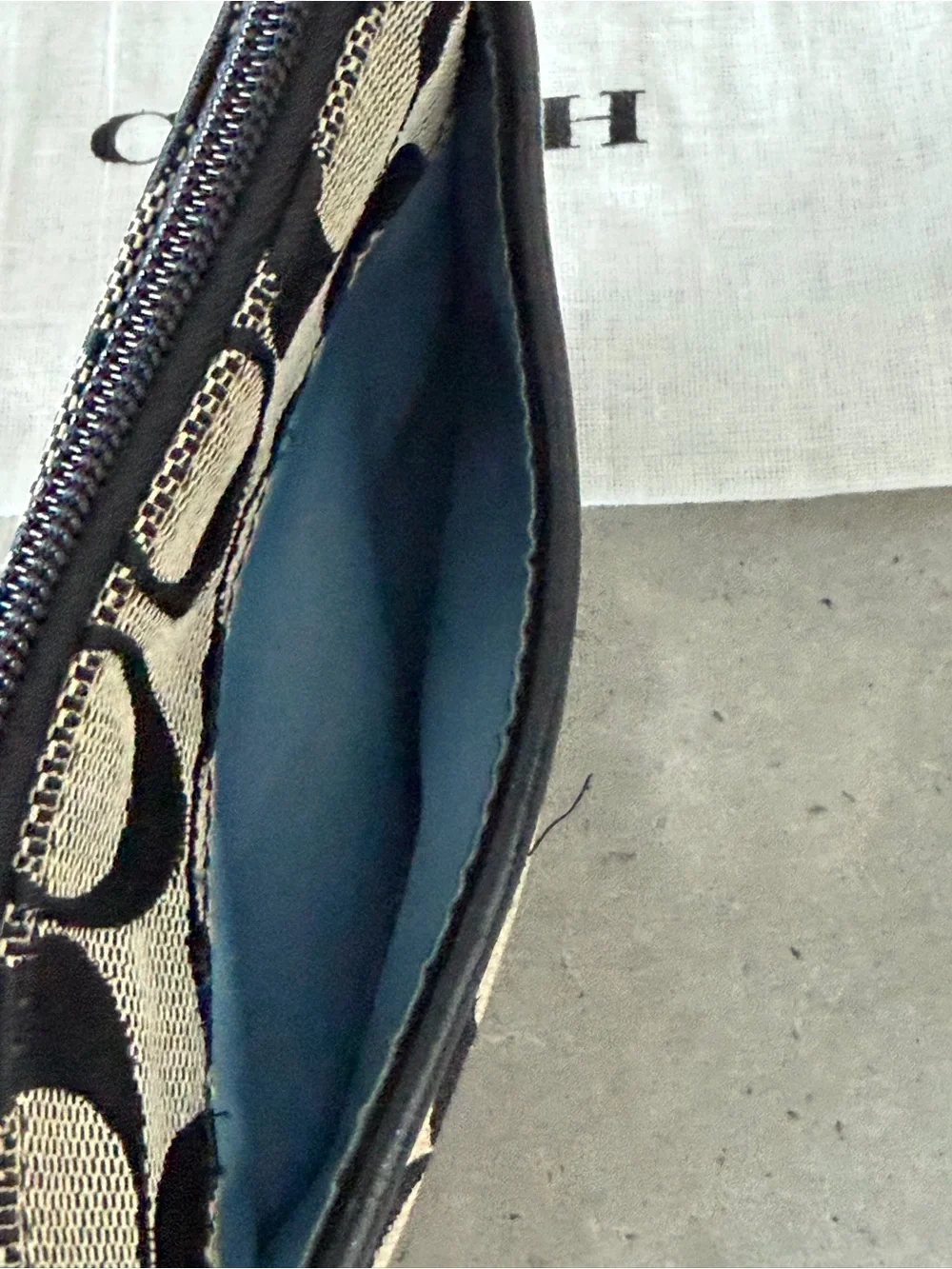 Coach wristlet signature